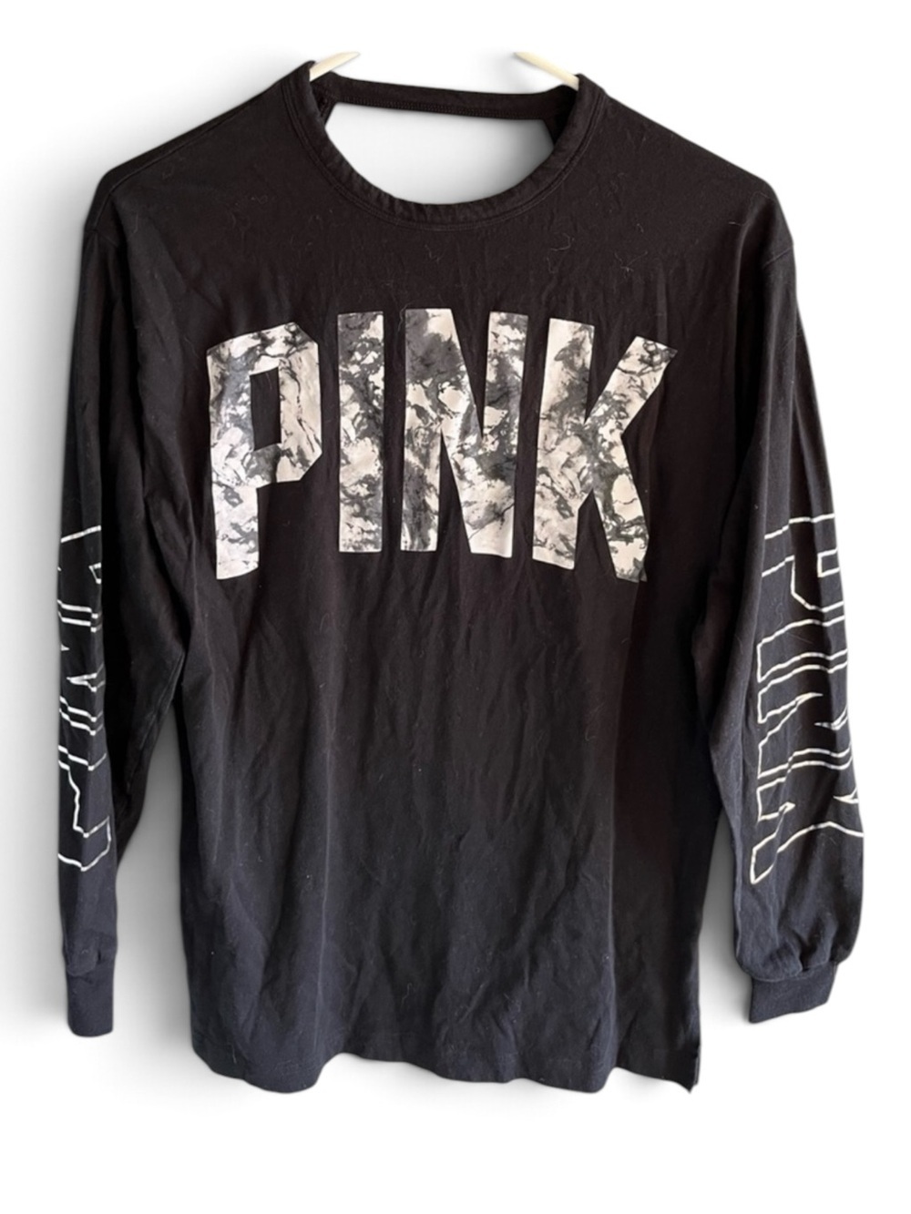 VS PINK Black Open Back Top